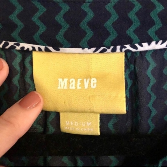 Anthropologie Maeve Tie Front Blouse - Picture 3 of 7